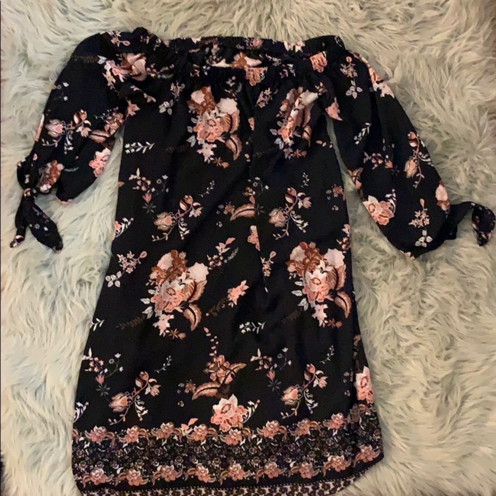 Off-the-Shoulder Floral Dress